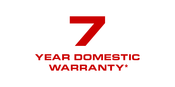 7 Year Domestic Warranty*